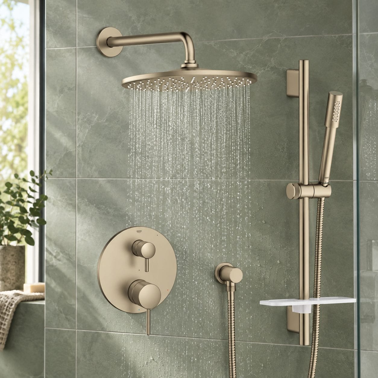 GROHE Rainshower overhead shower head in chrome