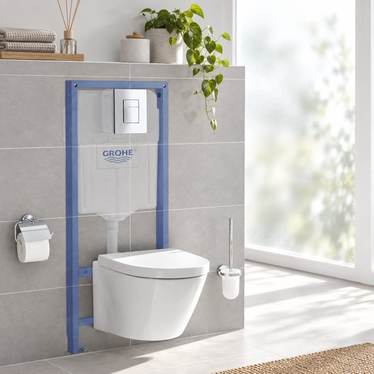GROHE flush plate on a concealed Rapid SL cistern