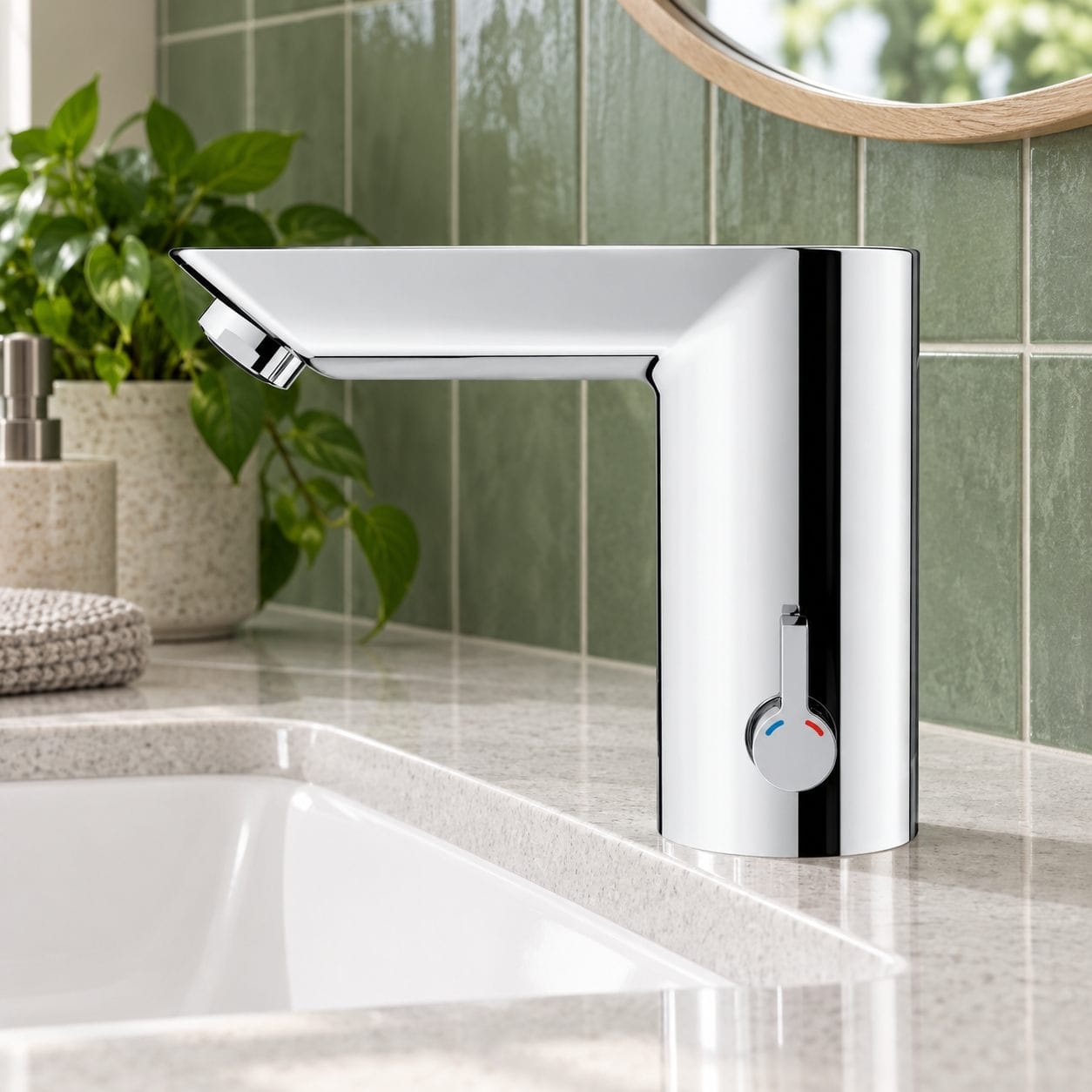 GROHE touchless sensor basin tap for commercial washrooms
