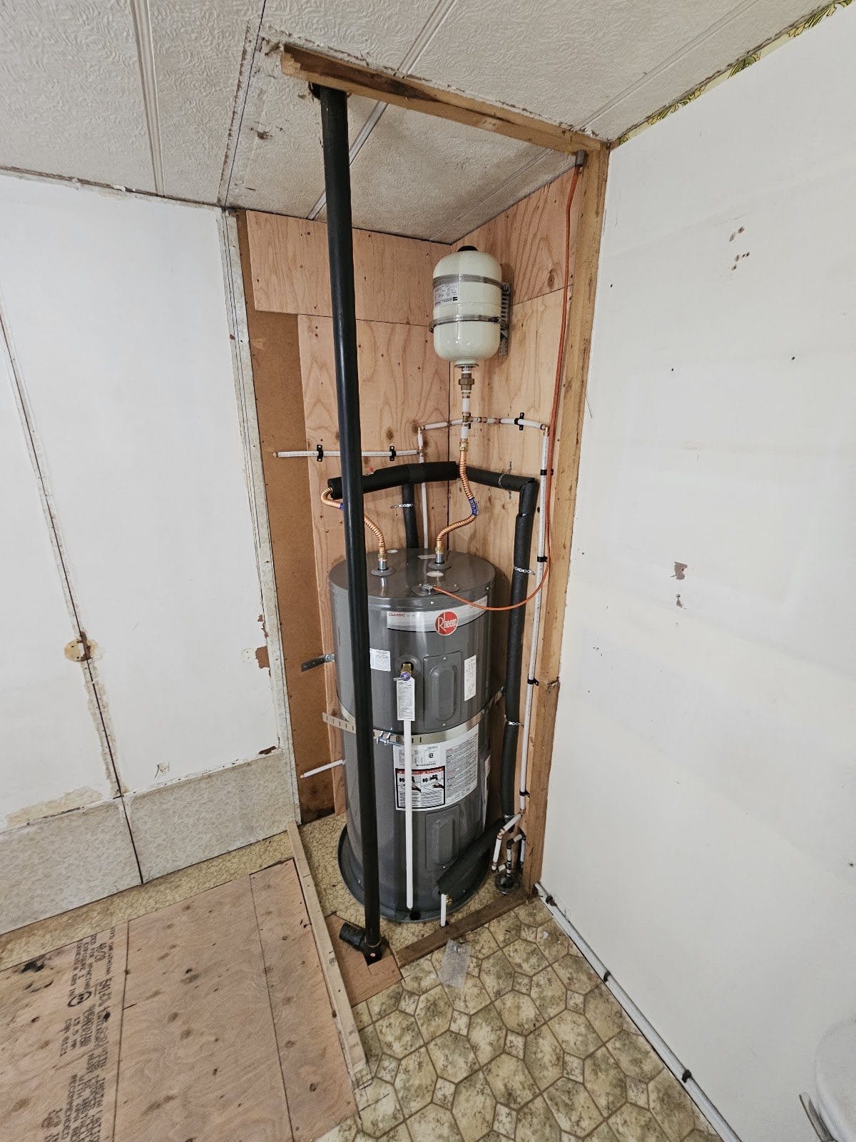 Water Heater Installation with Expansion Tank